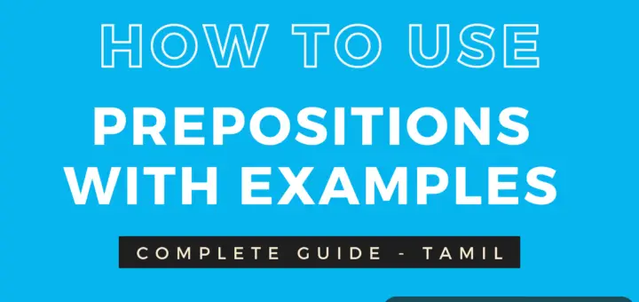 How to Use Preposition with Examples in Tamil