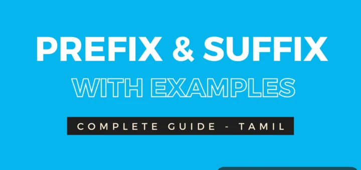Prefix and suffix in Tamil with examples
