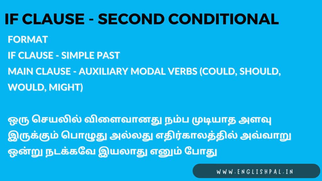 Second conditional clauses in tamil