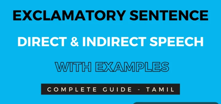 Exclamatory sentences Direct to indirect speech in Tamil