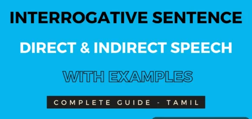 Interrogative sentences - Direct speech & indirect speech in Tamil