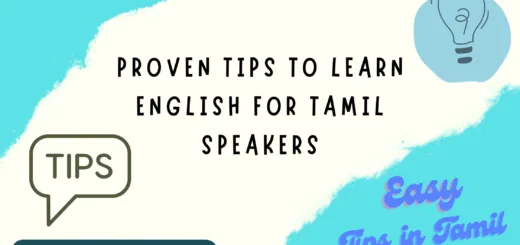 Proven Tips To Learn English For Tamil Speakers