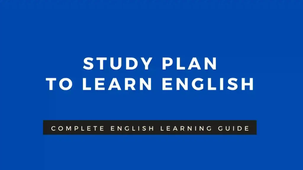 Home English study plan