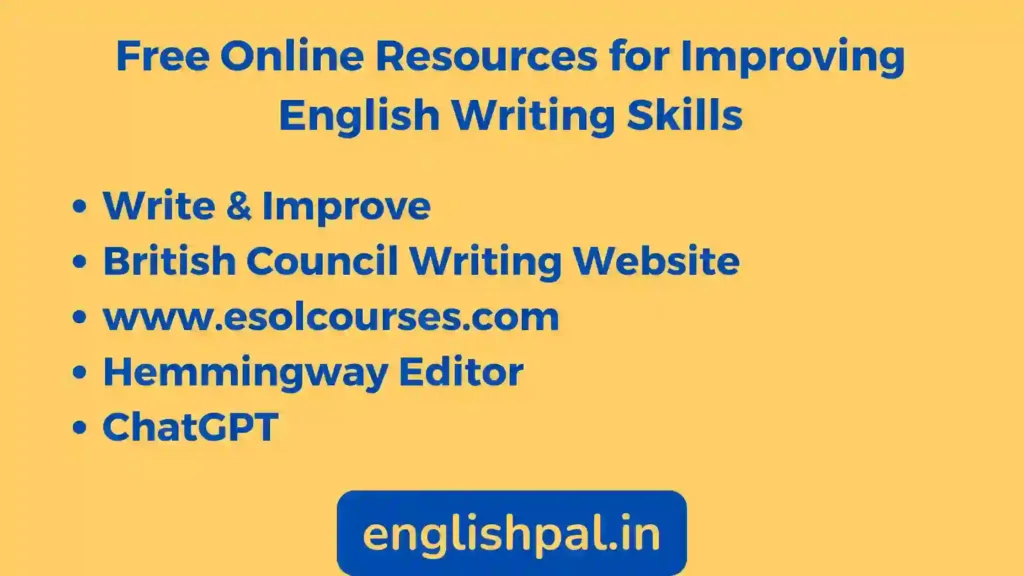 Free Online websites for Improving English Writing Skills 1